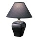 Ceramic Table Lamp - Black 13"