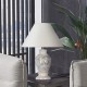 Ceramic Table Lamp - Ivory 13"