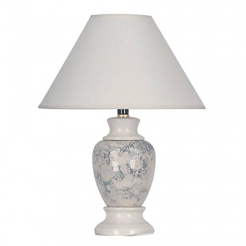 Ceramic Table Lamp - Ivory 13"