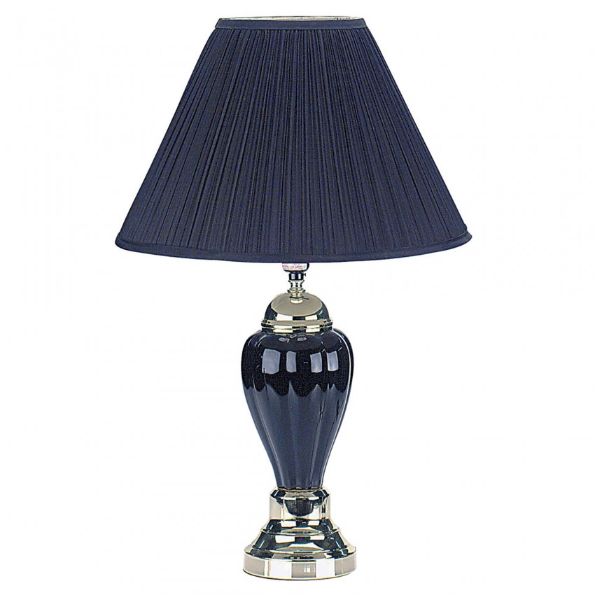 27" Ceramic Table Lamp - Black