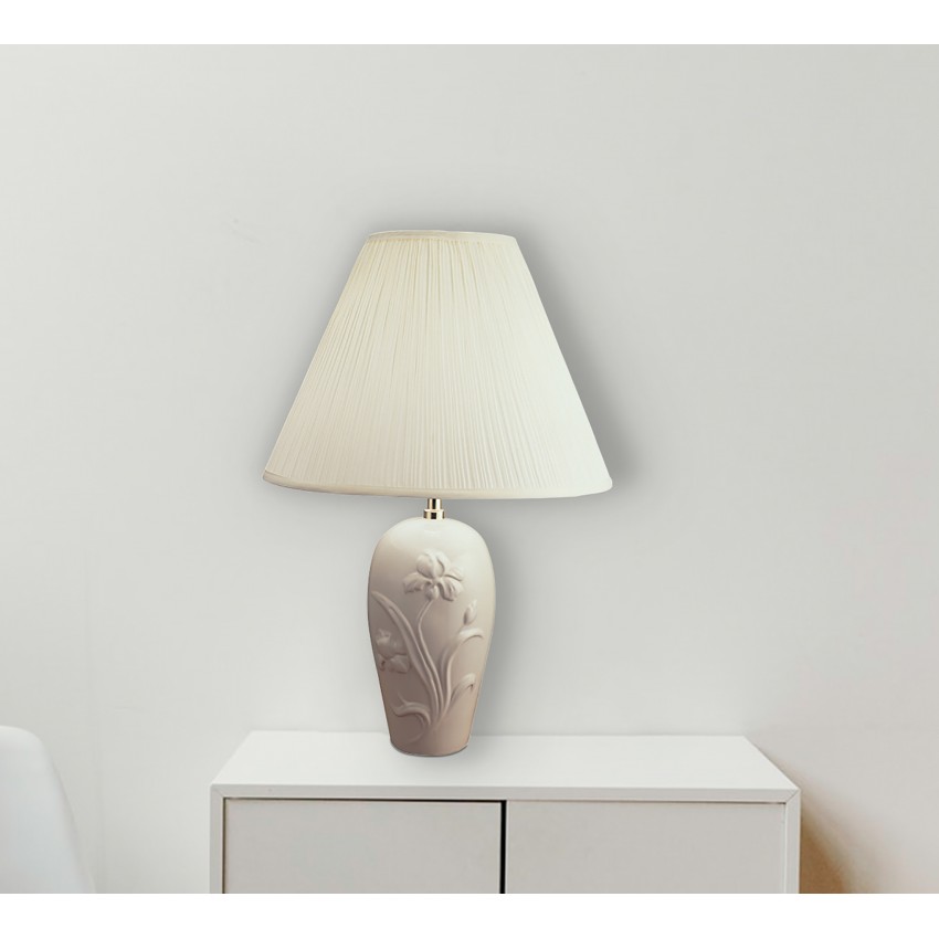 Ceramic Table Lamp - Ivory 26"