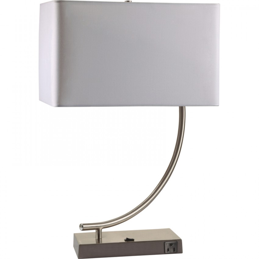 Contemporary Table Lamp W/ Convenient Outlet