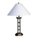 Brush Silver Metal Table Lamp 27"