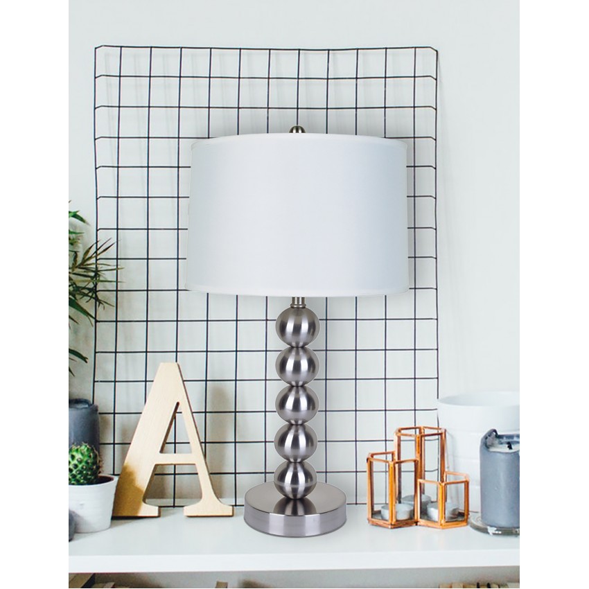 Metal Table Lamp - Satin Nickel 29" Metal Table Lamp - Satin Nickel 29"
