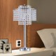 2 Tier Holly Glam Silver Table Lamp W/ Charging Station And Usb Port 26"