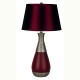Unique Table Lamp - Burgundy 29.5"