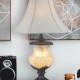 Alabaster Table Lamp + Night Light 32"