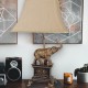 Elephant Table Lamp - Antique Gold