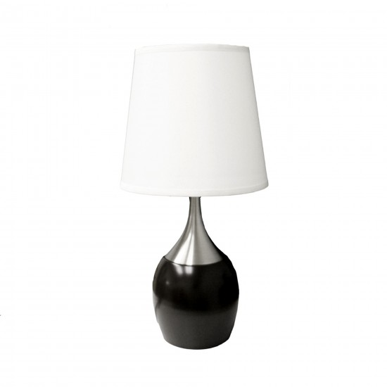 Espresso/Silver Touch-On Table Lamp 24