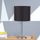 Black Brush Steel Accent Table Lamp 19"