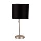 Black Brush Steel Accent Table Lamp 19"