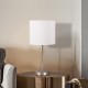 White Brush Steel Accent Table Lamp 19"