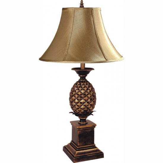 Pineapple Table Lamp - Antique Gold 32