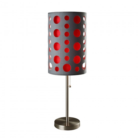 Modern Retro Grey-Red Table Lamp 30