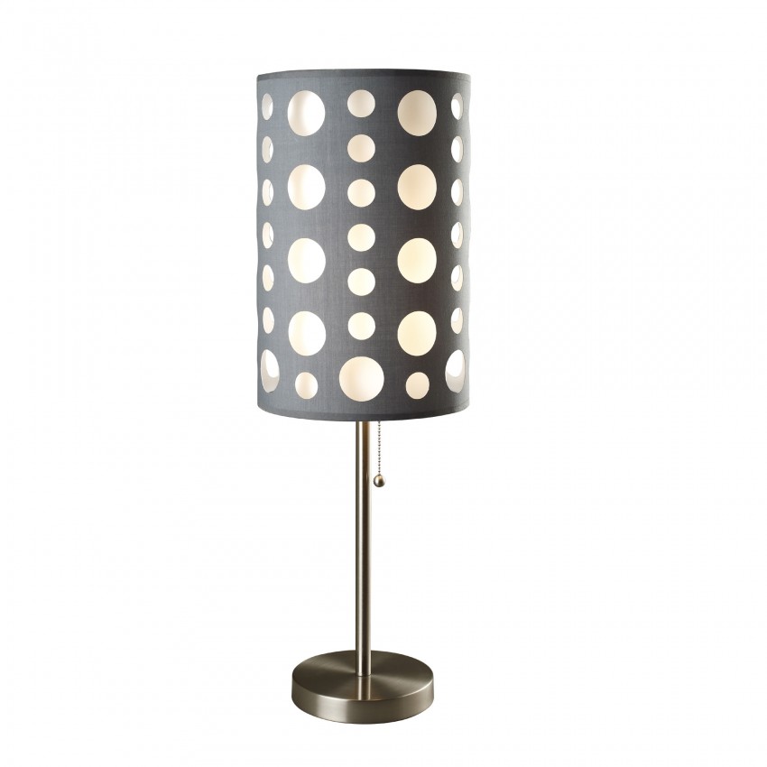 Modern Retro Grey-White Table Lamp 30"