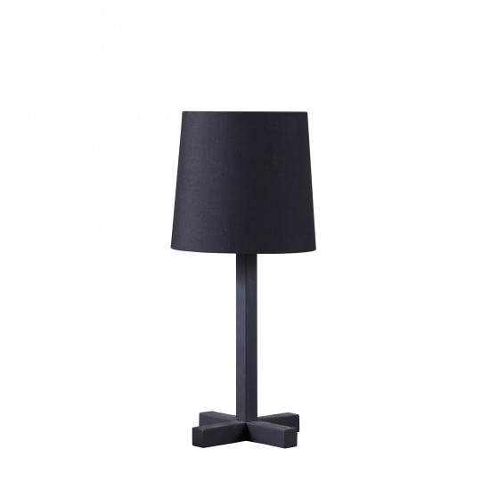 June Black Metal Cross-Legged Table Lamp 16.5