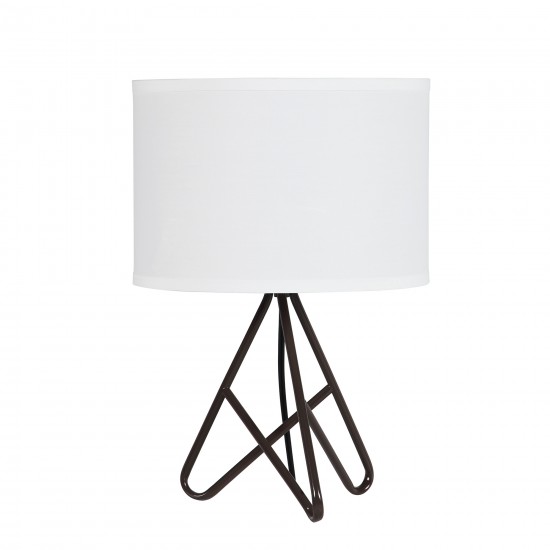 Watson Espresso Metal Tripod Table Lamp 17.5