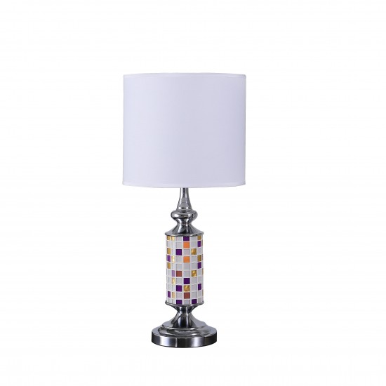 Vicki Chrome Bohemian Glass Mosaic Modern Table Lamp 24