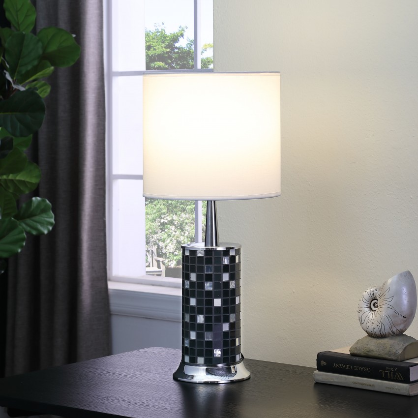 glass pillar table lamp