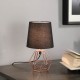 Wesley Geometric Copper Metal Wire Hexagon Table Lamp 11.25"