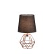 Wesley Geometric Copper Metal Wire Hexagon Table Lamp 11.25"