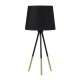 Devon Matte Black/Gold Metal Tripod Leg Table Lamp 20"