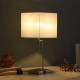 Aston Square Table Lamp W/ Charging Station 21.5"