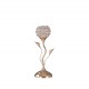Rose Gold Floral Bell Glam Metal Table Lamp 14"