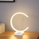 C Shape Led W/ Usb/Wireless Charger Port Table Lamp 13.5"