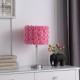 Pink Roses In Bloom Acrylic/Metal Table Lamp 18.25"