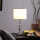 Ascending Solid Crystal Orbs Chrome Table Lamp 19.75"