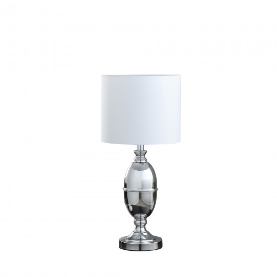 Ambros Textured Silver Chrome Urn Table Lamp 25