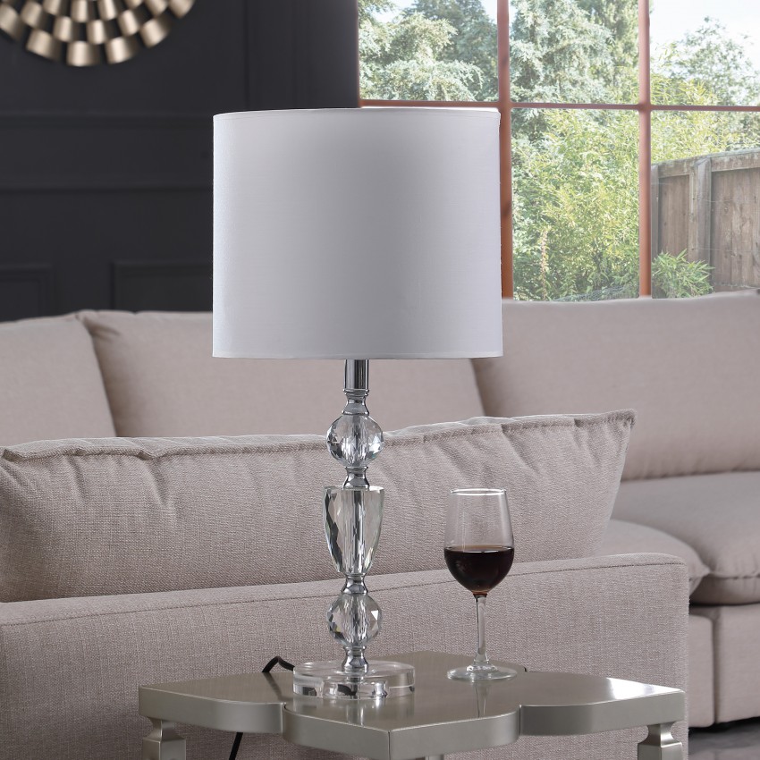 Cale Cut-Crystal Modern Table Lamp 23.5"