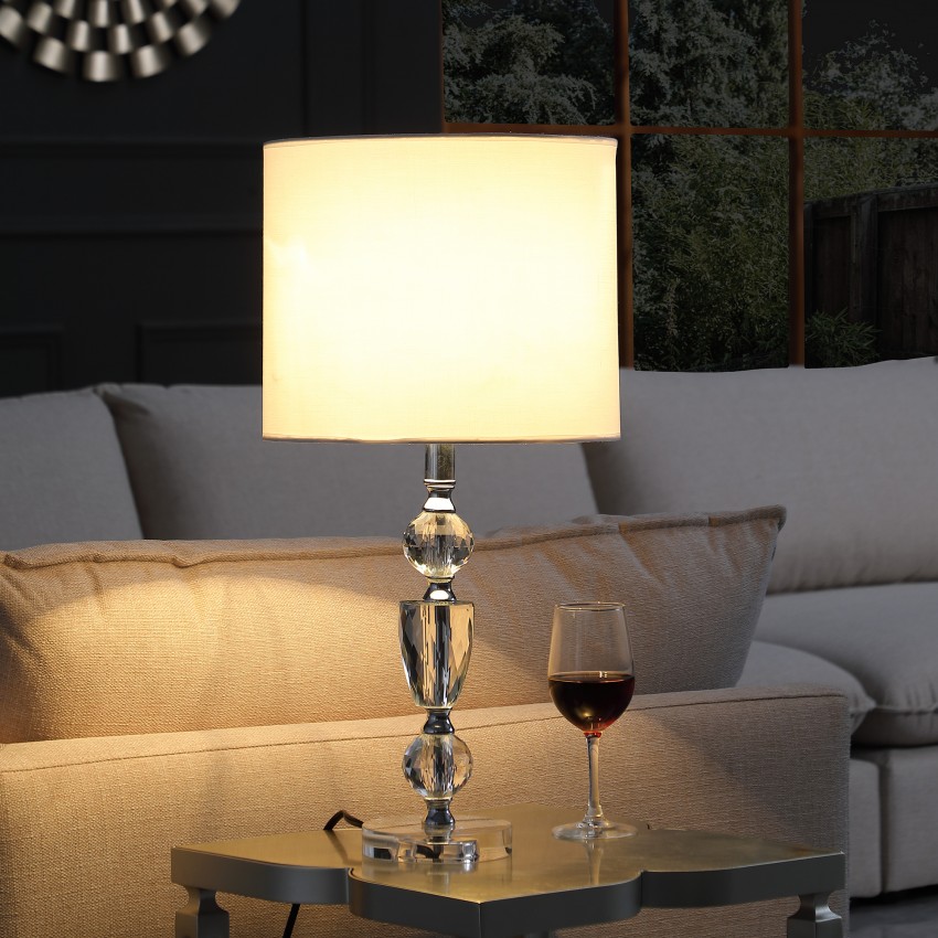 Cale Cut-Crystal Modern Table Lamp 23.5"