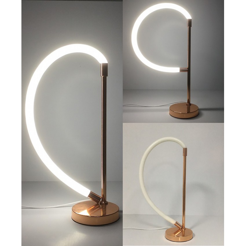 Elastilight Led Tube W/ Magnetic End Contemporary Rose Gold Table Lamp 20.5"