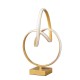 Abstract Infinity Matte Gold Modern Table Lamp 19"