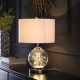 Athena Glass Led Plasma Mid-Century Metal Table Lamp 20.5"