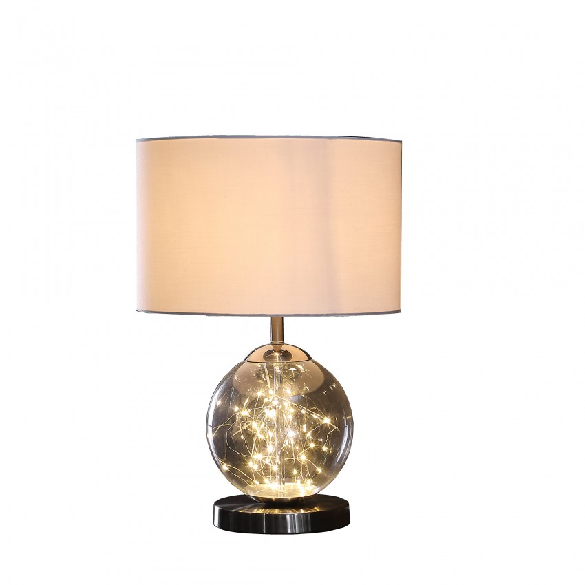 Athena Glass Led Plasma Mid-Century Metal Table Lamp 20.5"