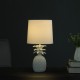 Coastal White Tropical Heahea Pineapple Table Lamp 17"