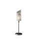 Aldo Upright Concave Aluminum Brush Silver Table Lamp 22"