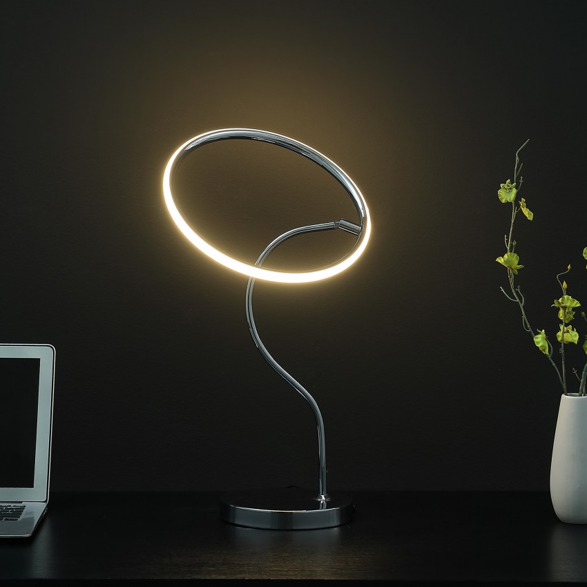 Circular Halo Ring Led Modern Table Lamp 25.5"