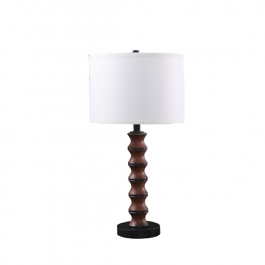 Coastal Littoral Wood Insp Modern Table Lamp 27.5"