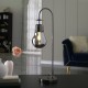 Adan Edison Restorative Glass Led Downbridge Black Chrome Metal Table Lamp 29"