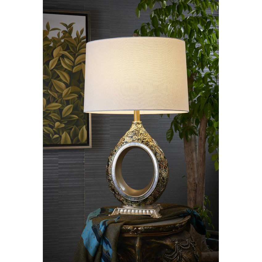 Chrysanthenum Resin Table Lamp 30.5"