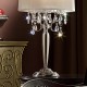 Brush Silver 3-Lights Candelabra Crystal Table Lamp 29.5"