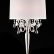 Brush Silver 3-Lights Candelabra Crystal Table Lamp 29.5"