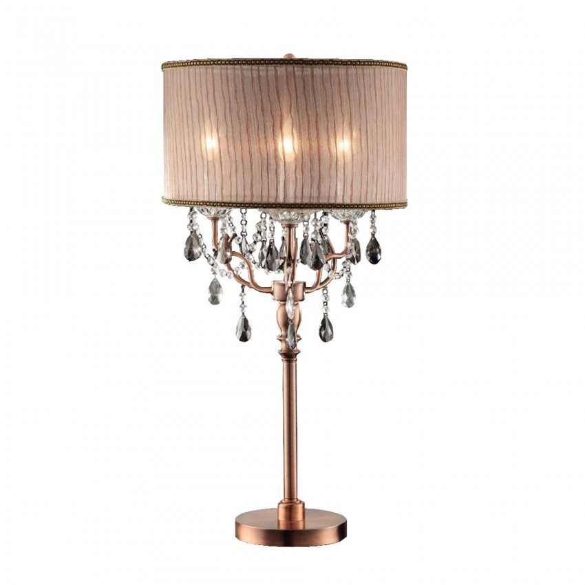 Rosie Crystal Table Lamp 35"