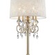 Aurora Barocco Shade Crystal Gold Table Lamp 32.5"