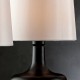 Cheru Powder Black Mid Century Modern Touch On Metal Table Lamp 17.25"