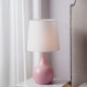 Niyor Powder Pink Mid-Century Modern Touch On Metal Table Lamp 23.5"